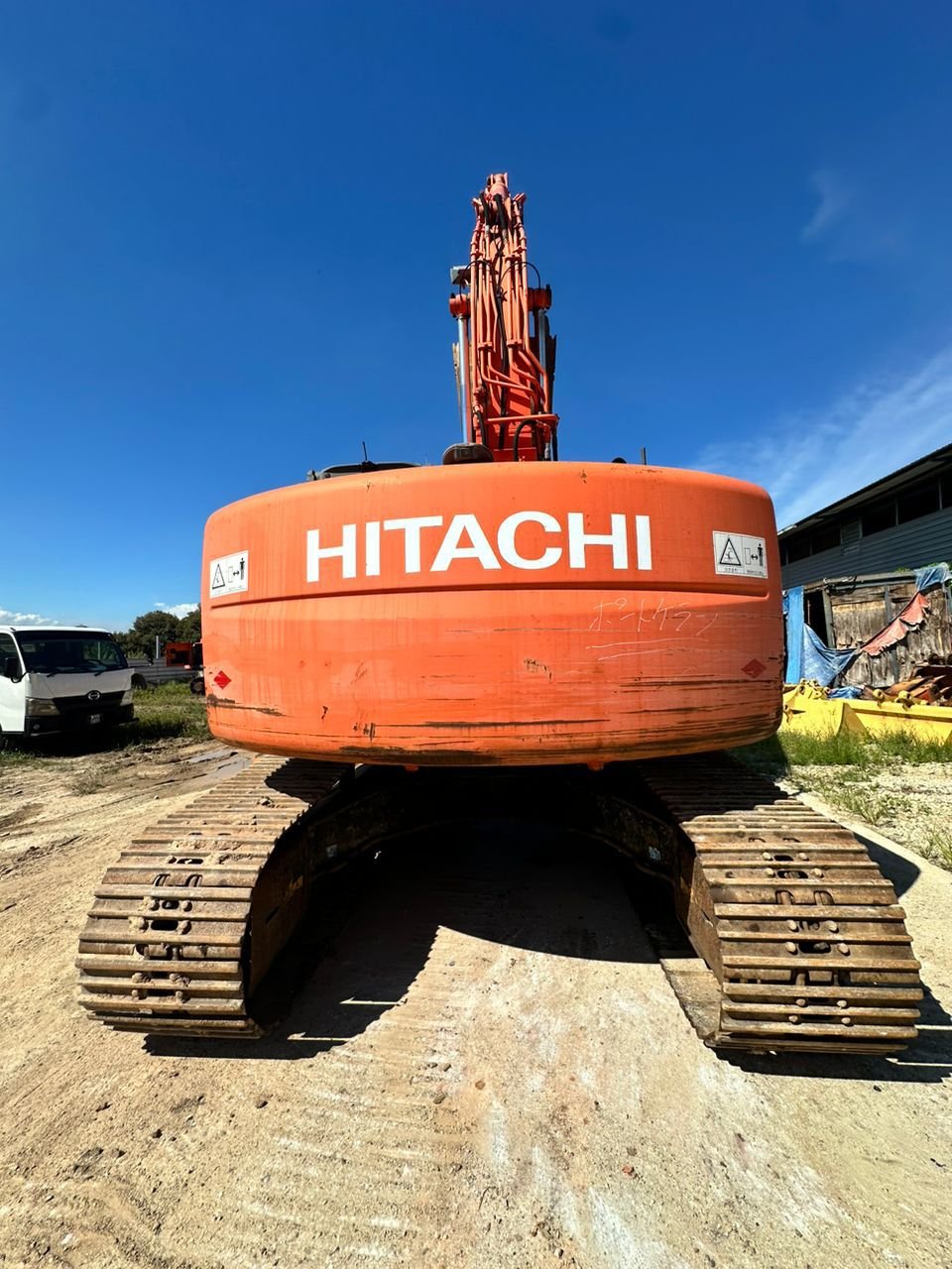 Hitachi ZX225USR-3 short tail excavator rental in Johor – working view